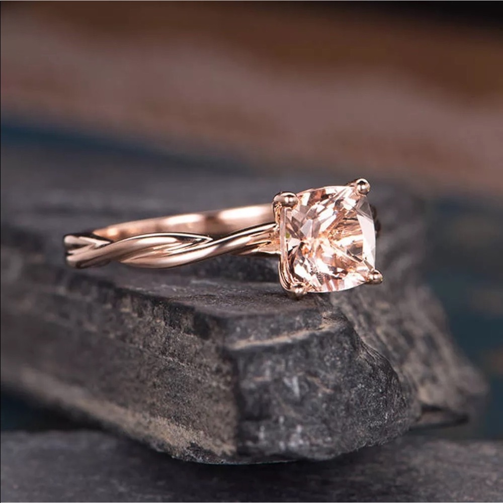 Rose gold and morganite ring 9 - Picture 6 of 7